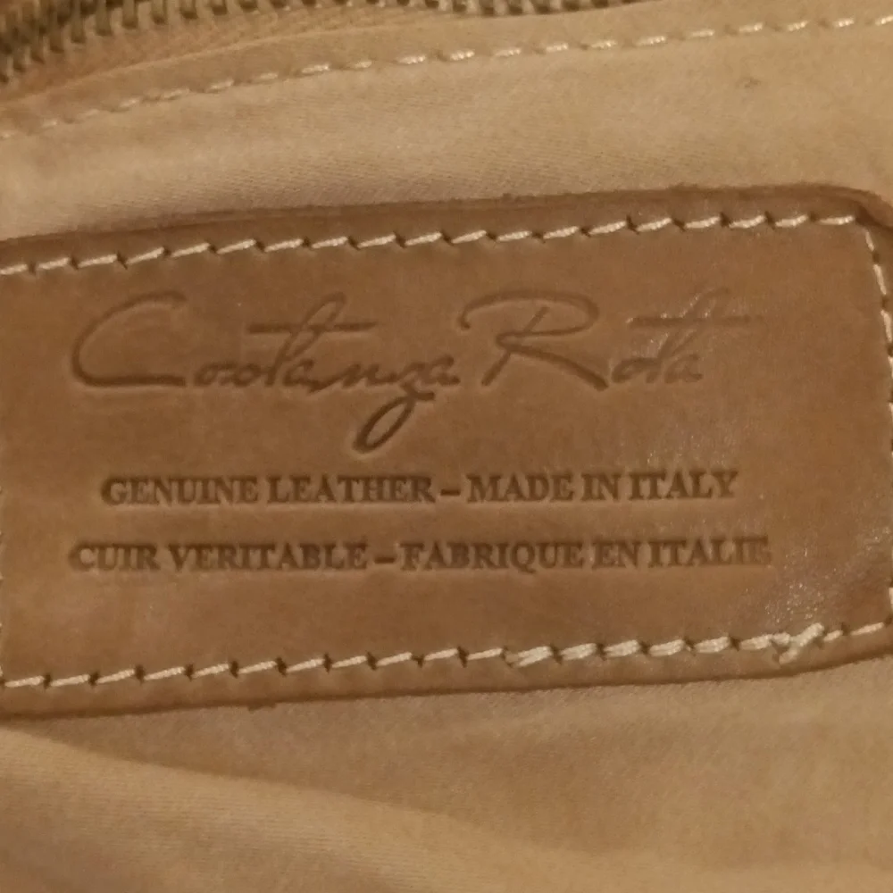 Costanza Rota Brown Woven Italian Leather Messenger Crossbody Bag